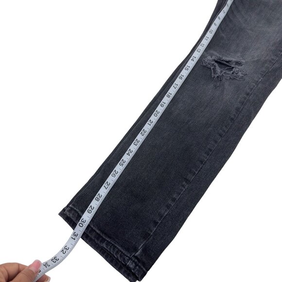 Hollister Mens Skinny Jeans Black Distressed Stretch Denim Size 36x32 Slim Fit - Picture 7 of 12